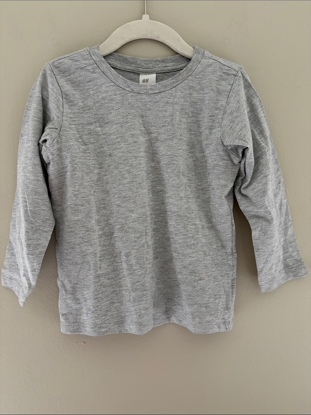 H&M Kids Long Sleeve Gray Tee 3T